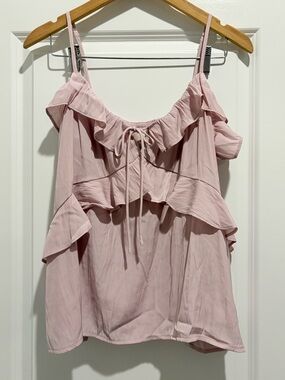 Blush Pink Ruffle Tank Top